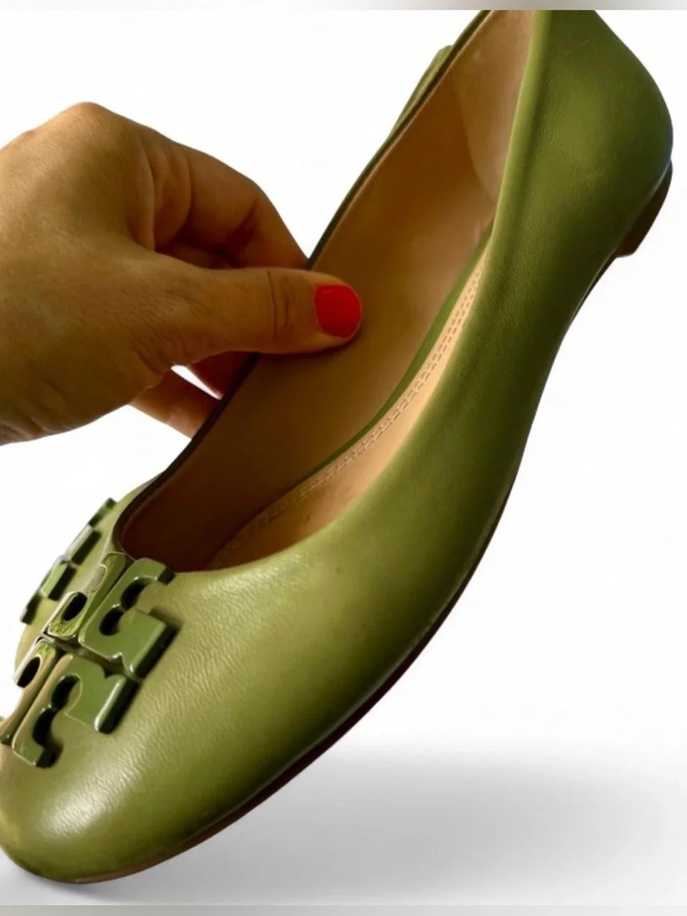 Tory Burch Olive Green Lowell ballet flats size 6